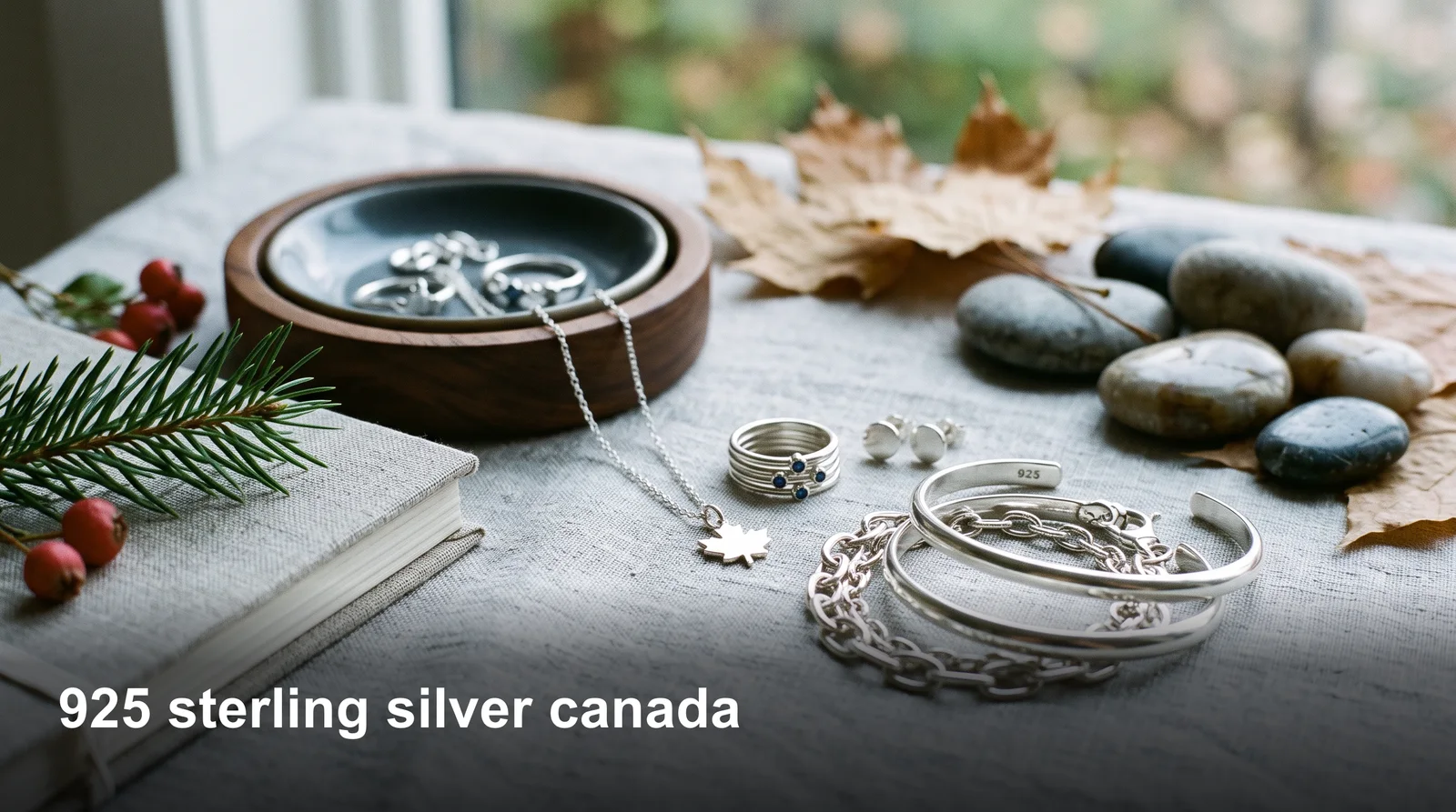 925 sterling silver jewelry Canada shoppers can trust, showing genuine stamped .925 rings and necklaces