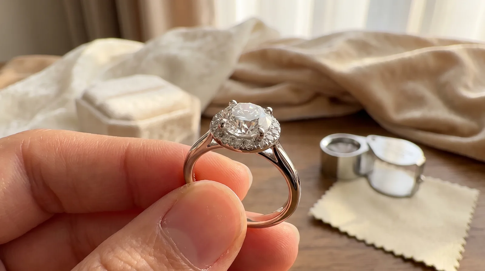 Diamond ring setting comparison showing why does my diamond look smaller after setting and how to fix it