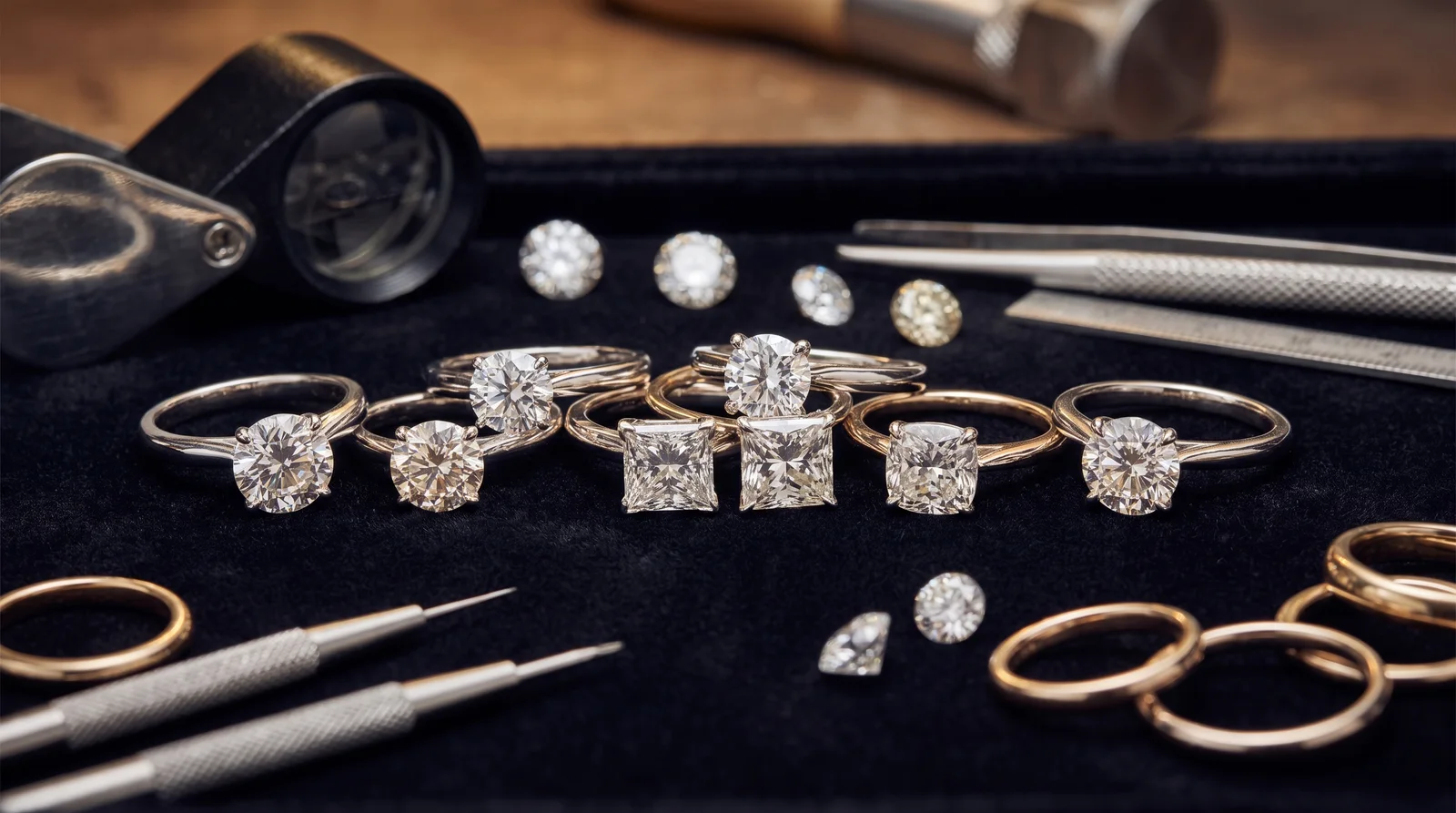 Chart showing how much does a 1 carat diamond ring cost by cut, clarity, and color grade comparison
