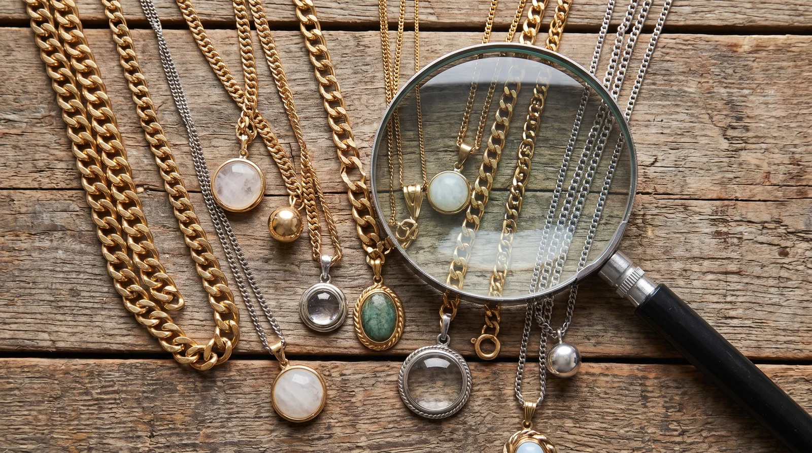 Chart showing how heavy can a pendant be for a chain based on chain thickness and gauge size