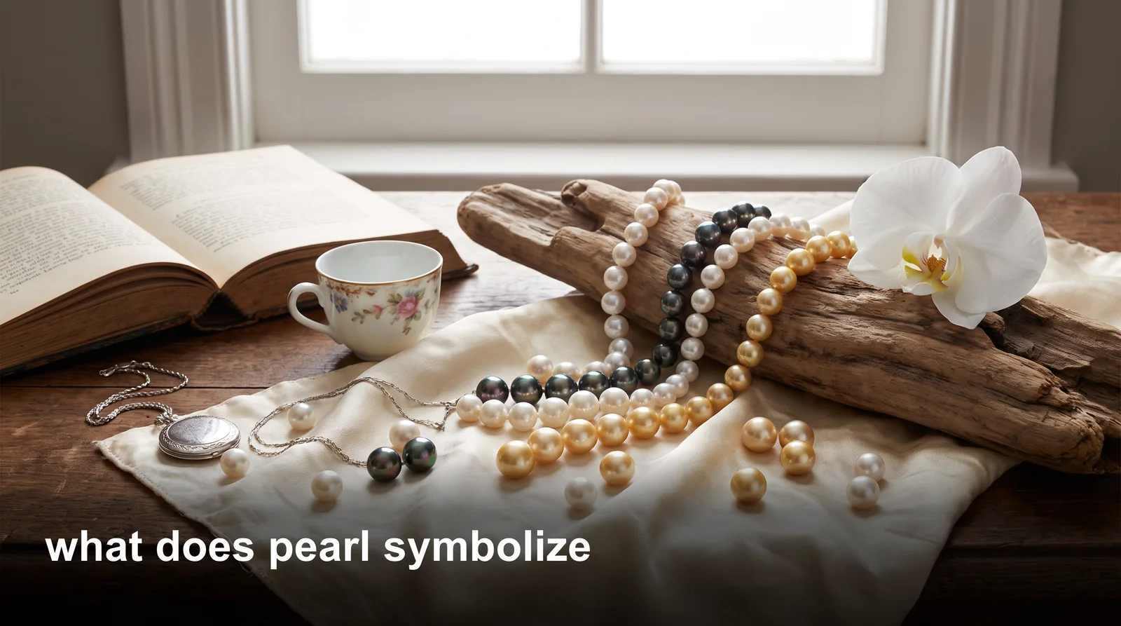 Lustrous white pearl glowing softly, illustrating what does pearl symbolize in purity, wisdom, and strength