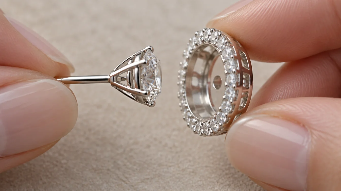 Side view of a stud basket aligned with a halo jacket’s recessed opening and post hole