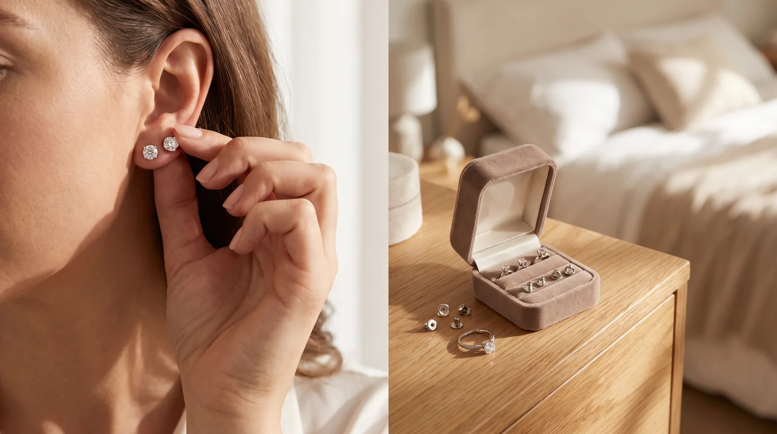 Earring backs designed for security and durability during everyday activities.