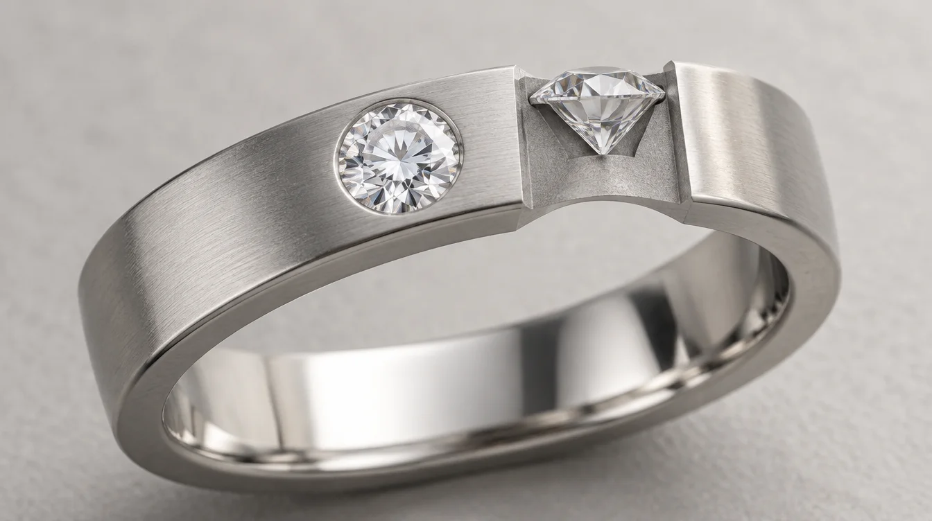 Illustrative cutaway of a flush diamond setting showing the stone seat and metal beneath and beside it.