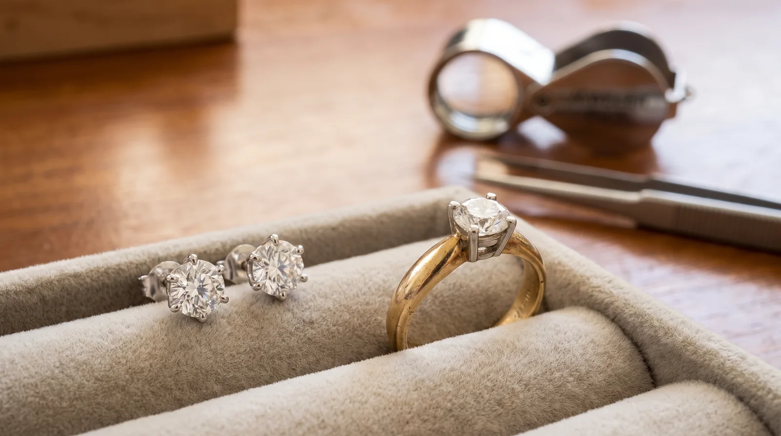 Comparison of diamond stud settings versus ring settings for structural durability.
