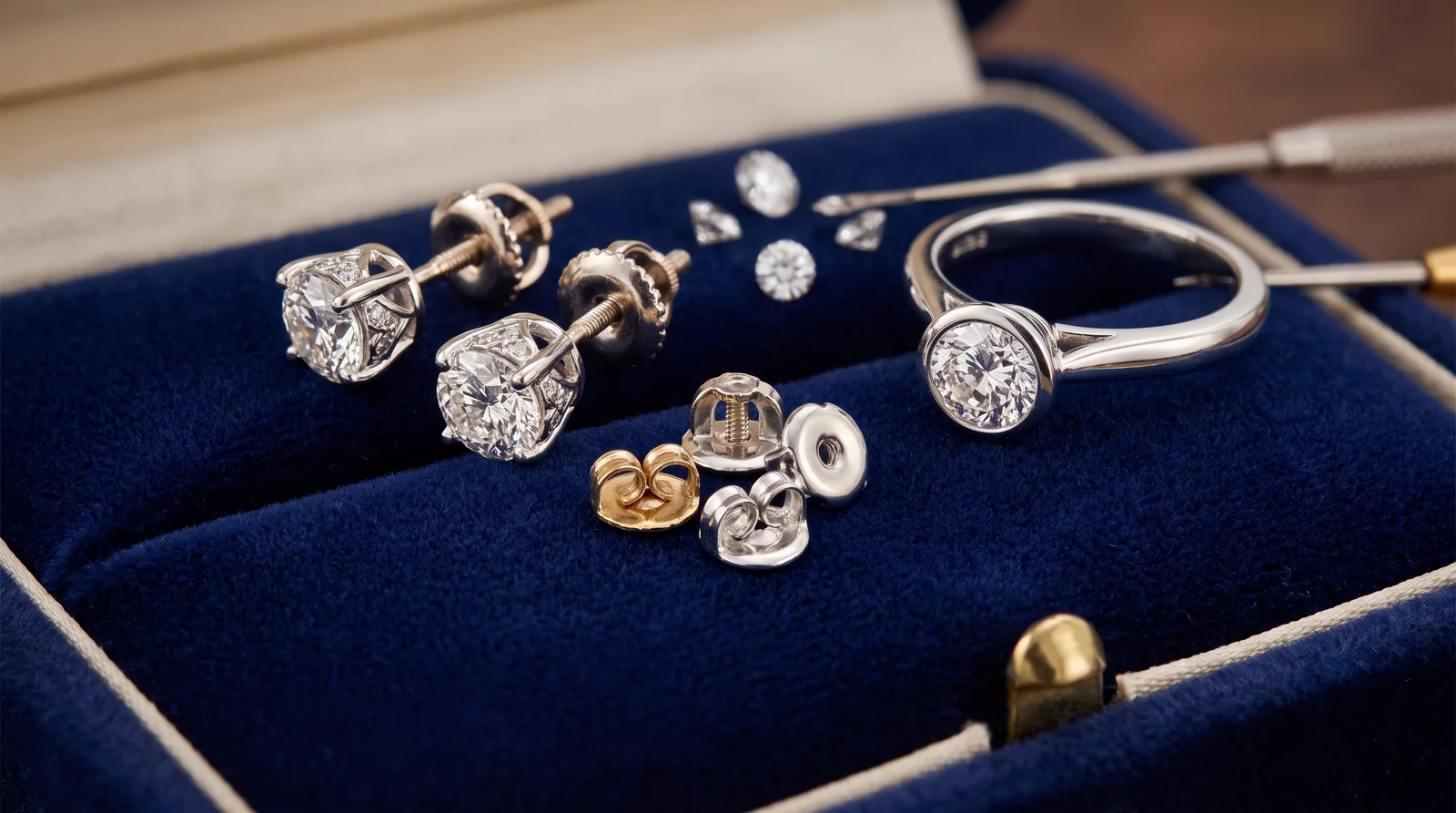 Diamond earring security mechanisms and loss prevention strategies for daily wear.
