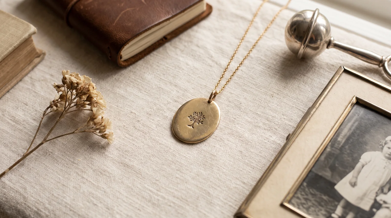 Timeless engraved necklace for mom with classic script, showing what to engrave on a necklace for mom