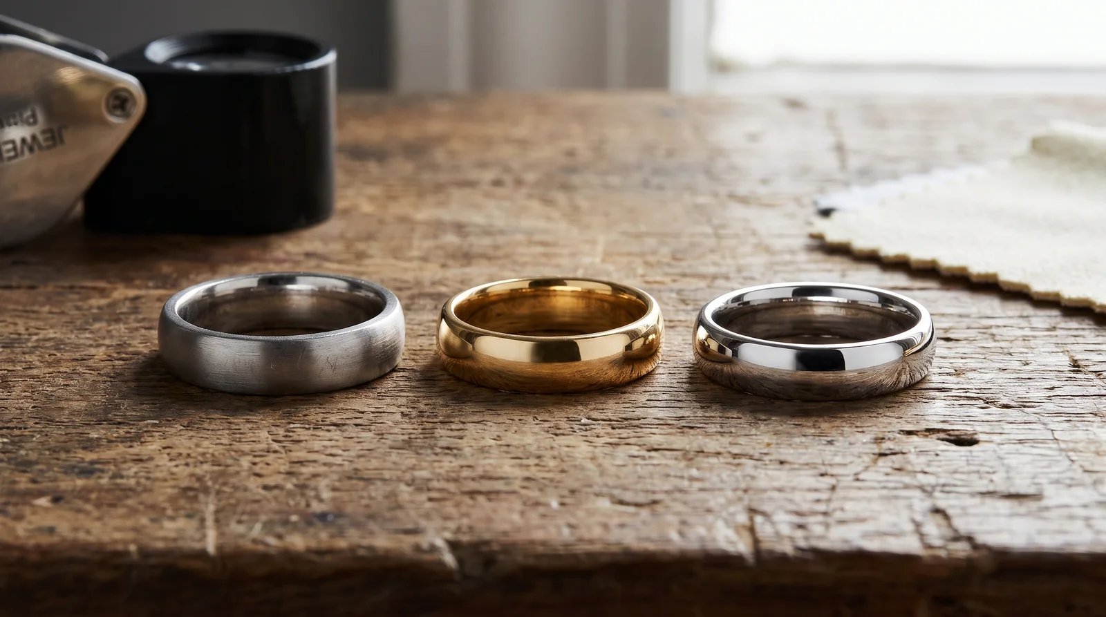 Common questions about men's wedding ring metal selection displayed as text